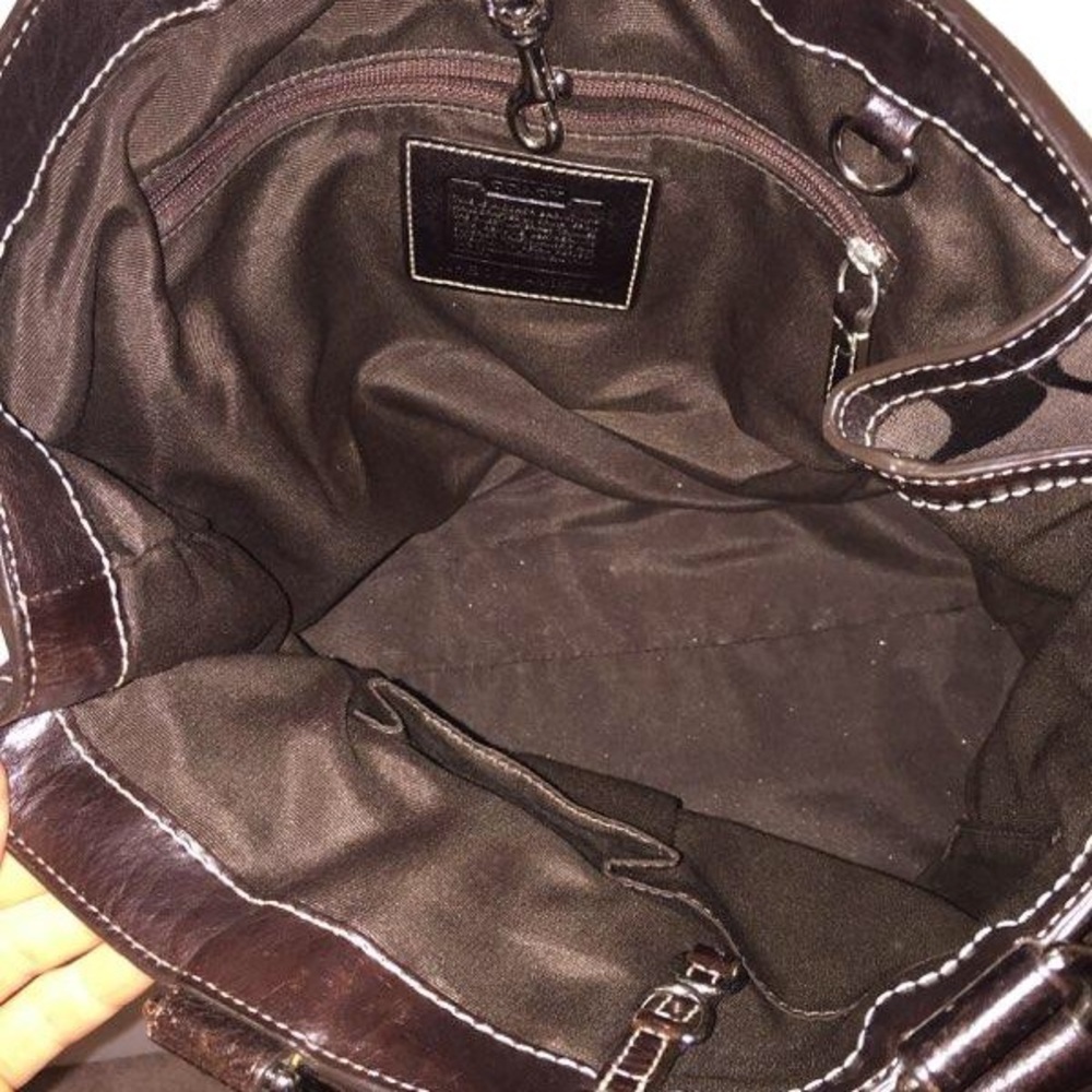 Coach Signature Python Stripe Large Tote Purse - image 4